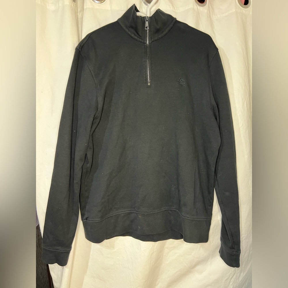 Men's Black Half-Zip Sweater